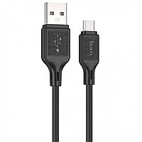 Кабель HOCO X90 Cool silicone charging data cable for Micro Black pkd