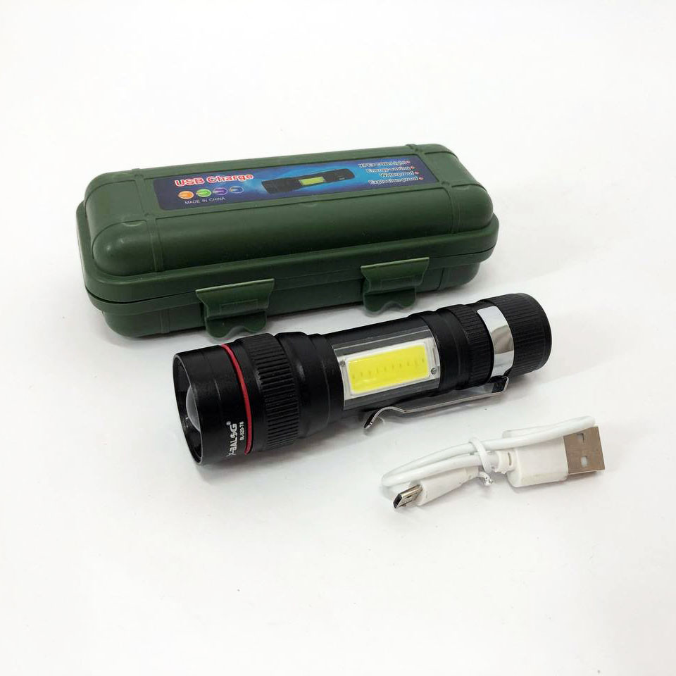 Ліхтар тактичний Bailong BL-520 T6 світлодіодний на акумуляторі, кишеньковий міні ліхтар, ручний потужний
