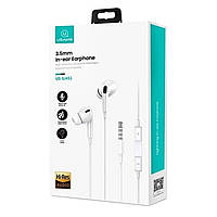 Навушники Usams SJ451 EP-41 3.5mm In-ear Earphone 1.2m White inc pkd