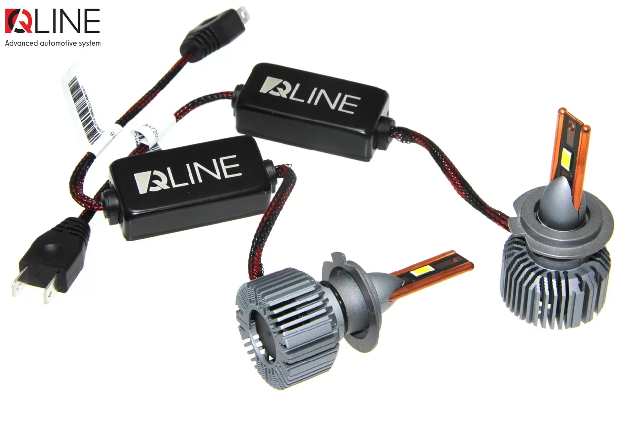 Світлодіодні LED-лампи QLine Ultra +200% 55 W H7 6000 K (2 шт.) 12V, фото 1