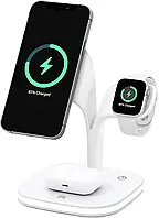 Бездротова Зарядка Qi 5in1 wireless charger Wels YM-UD22 15W Док-станція для iPhone/iWatch/Airpods