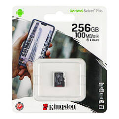 DR Карта Пам'яті Kingston Canvas Select Plus microSDXC (UHS-1) 256gb 10 Class Колір Чорний