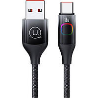 Кабель Usams US-SJ636 6A Type-C Fast Charging & Data Cable with Colorful Light --XM Series pkd