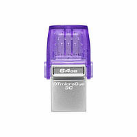 Flash Kingston USB 3.2 DT microDuo 3C 64GB (Type-A/Type-C) (200Mb/s) pkd