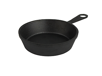 Сковорода чавунна порційна 140 х 30 мм з ручкою