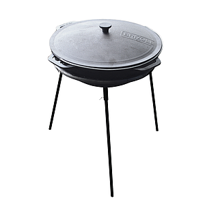 Казан чавунний азіатський 8 л з кришкою та підставкою