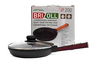 Сковорода чавунна Optima-Bordo 200 х 35 мм з кришкою