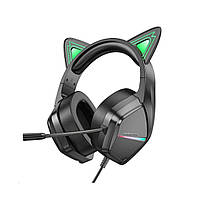 Навушники BOROFONE BO106 Cute cat ear luminous gaming headphones Elf Cat pkd