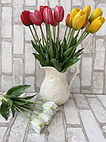 Букет декоративних тюльпанів із силікону, h 40 см, 5 шт в букеті