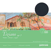 Альбом для пастели GAMMA Tiziano Черный цвет 32,5*45 см,15л (проклеена по 1й стороне), 160г T160324501