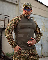Убакс бойова сорочка CoolPass хакі з налокітниками Хижак піксель G-0822