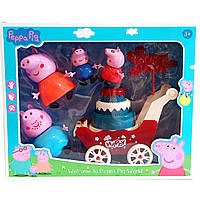 Игровой набор "Свинка Пеппа и семья" с тележкой и тортом, 552-5