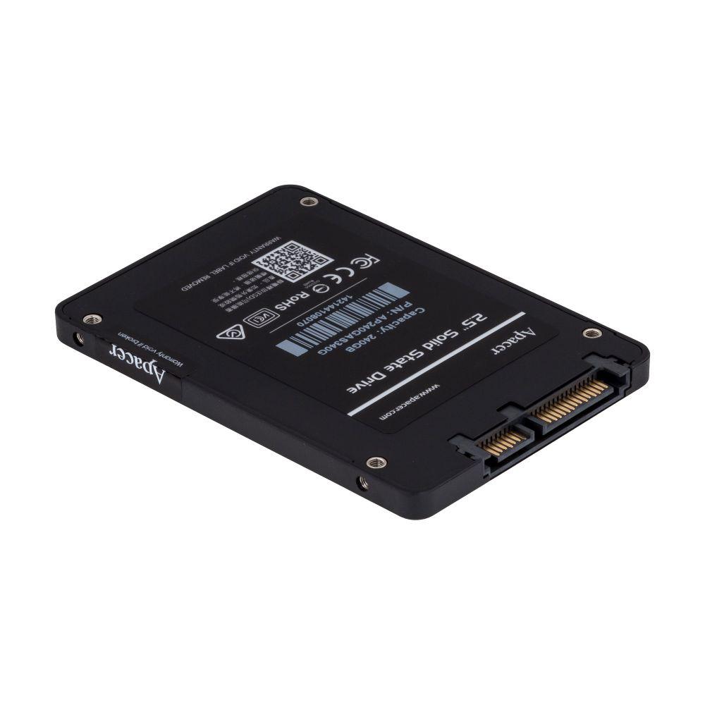 DR SSD Диск Apacer AS340 240 GB 2.5" 7 mm SATAIII Standart (AP240GAS340G-1) Характеристика Чорний