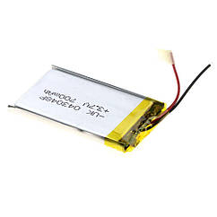 DR Внутрішній акумулятор 043048Р Характеристики 49*30*4 700 mAh 3.7V