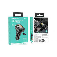 DR Модулятор Borofone BC41 Eminency QC3.0 Car BT FM transmitter Колір Чорний