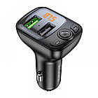 DR Модулятор Borofone BC41 Eminency QC3.0 Car BT FM transmitter Колір Чорний, фото 2