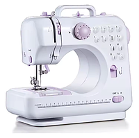 Домашняя швейная машинка бытовая 12 в 1 505 ручная для шитья дома с педалью подсветкой от батареек и сети