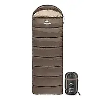 СПАЛЬНИК с КАПЮШОНОМ Naturehike U350 (1°C),(220 х 75) правый, Коричневый Польша