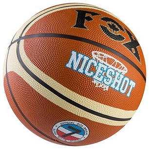 М'яч баскетбольний гумовий помаранчевий зі смугою №7 FOX Nice Shot, фото 1