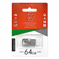 SM  SM USB OTG T&amp;G 2&amp;1 Type C 64GB Metal 104 Цвет Стальной