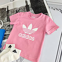 Розовая футболка Adidas для новорожденной девочки