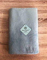 Полотенце банное микрофибра сауна 140х70 Аллюр Рушник для бані голубой