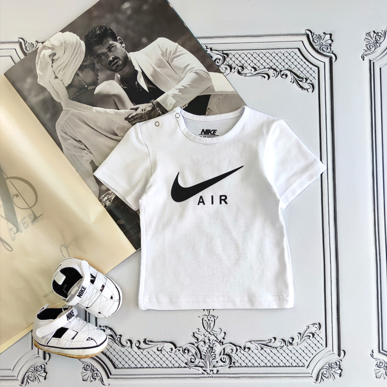 Біла футболка для новонароджених Nike Air