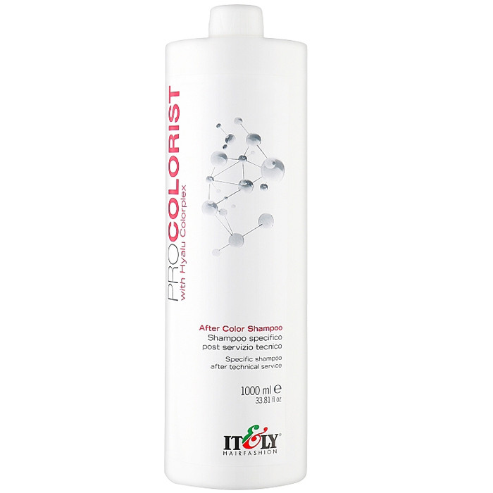 Шампунь для стабілізації кольору фарбованого волосся Itely Hairfashion Pro Colorist After Color Shampoo 1000мл, фото 1