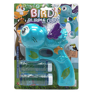 Дитячий генератор мильних бульбашок "Пташка" Bambi 669B(Blue) зі світлом та музикою, Time Toys