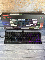 Бесшумная Игровая мембранная клавиатура HXSJ V200 с rgb подсветкой для ПК Ноутбука