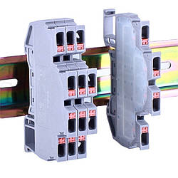 Пружинна двоярусна клема серії OPK 2.5мм2 сірий, Onka