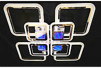Світлодіодна Led люстра з 3D ефектом та пультом колір Бронза 150 Ват Linisoln 2720-4+4 BR + 3D