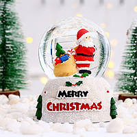 Шар новогодний декоративный светящийся Дед Мороз 13987 10.5х7 см