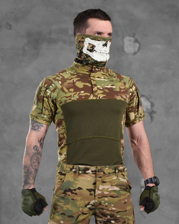 Армійський убакс ЗСУ мультикам військова кофта, Літня тактична сорочка з коротким рукавом multicam