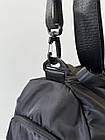 Чорна вмістка фітнес сумка для спортзалу Зручна спортивна дорожна сумка на плече водовідштовхуюча, фото 9