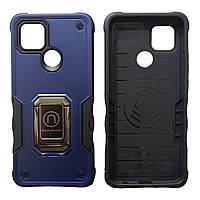 Протиударний чохол із підставкою для Oppo A15 A15s синій захисний бампер