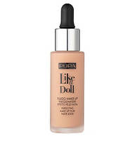 Тональная основа для лица Pupa Like A Doll Perfecting Make-Up Fluid Nude Look 010 - Porcelain (фарфоровый, для