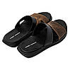 Чоловічі шкіряні шльопанці, капці (натуральна шкіра) чорні з коричневим сланці, літо. Розмір: 40, 41, 42, 43, 44, 45, фото 10