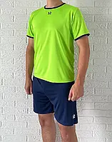 Футбольна форма X2 Start (футболка+шорти), розмір M (салатовий/темно-синій) X2003LG/DB-M