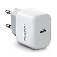 Зарядный адаптер Ugreen CD241 10220 Mini Charger 1xUSB-C 20W QuickCharge 4.0 PD3.0 White