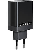 Зарядное устройство адаптер Defender UPA-101 1xUSB 2.1А 18W QuickCharge 3.0 Black