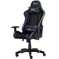 Игровое кресло Sandberg 640-94 Commander Gaming Chair RGB подсветка 4 класс до 150кг Black