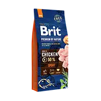 Сухой корм Brit Premium Sport для собак с повышенными физическими нагрузками со вкусом курицы 15 кг