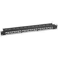 Патч-панель Kingda KD-PP56-UTP-C5E-24P 19" 24xRJ45 UTP Cat.5e 1U Krone&110 dual IDC с организатором кабеля