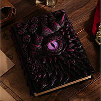 Магический блокнот фиолетовый дракон 140 страниц в подарочной упаковке