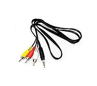 Кабель аудио видео Jack 3.5mm M-3x RCA M 3.0м Black