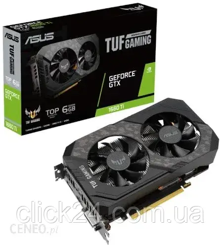 Відеокарта Asus TUF GeForce GTX 1660 Ti EVO 6GB GDDR6 (TUFGTX1660TIT6GEVOGAMING)