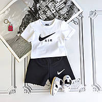 Белый детский летний костюм Nike для новорожденных