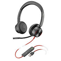 Беспроводная гарнитура наушники Plantronics Blackwire 8225-M USB-A ANC USB Blck