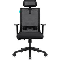 Офісне крісло Defender IKA 64231 сітка підголовник 3 клас до 120 кг Black